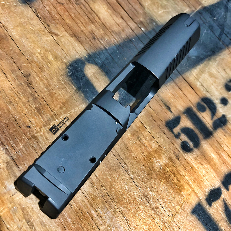 Slide Racker P 07 CZ P07 Slide Cerakoted with H-190 Armor Black by GLEN | Cerakote