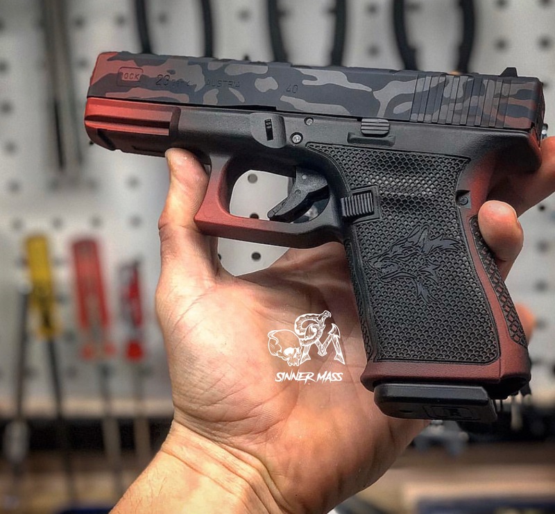 Glock Coating Glock 23 with a Custom Cerakote Camo Finish by Luke Hamilton | Cerakote
