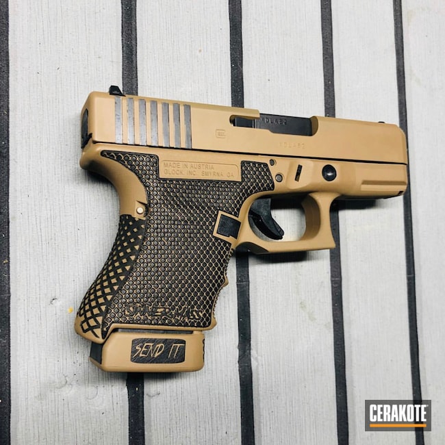 Cerakoted Two Toned Black And Coyote Tan Glock 30