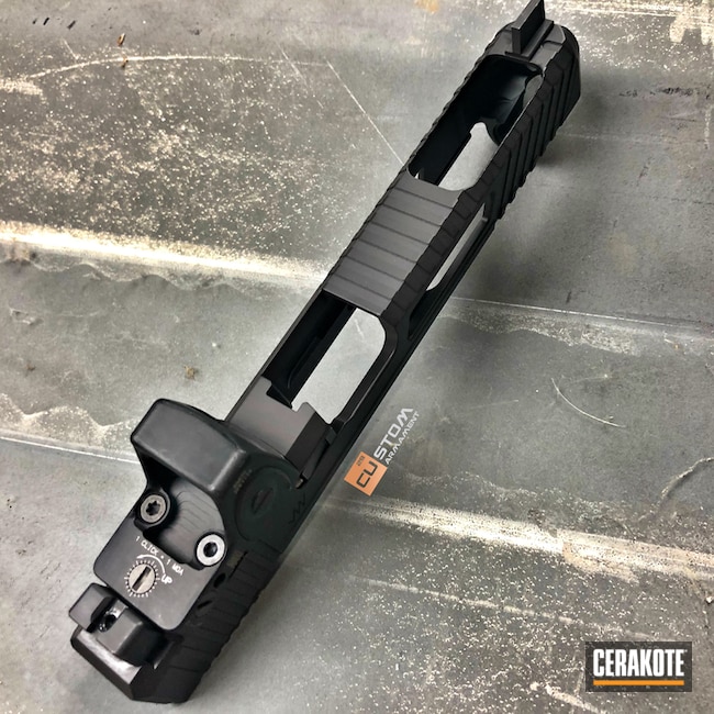 Cerakoted Glock 34 Slide With Cerakote H-190 Armor Black