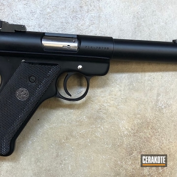 Cerakoted Restored Ruger Handgun Using H-238 Midnight Blue