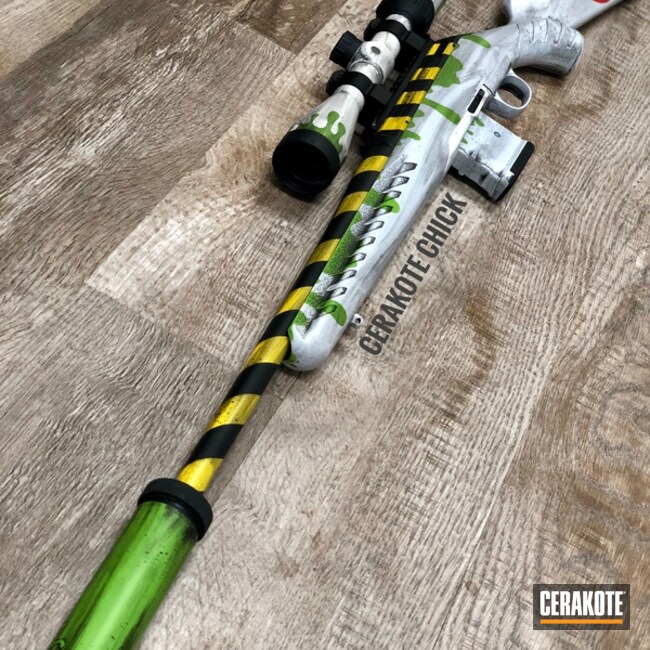 Cerakoted Ghostbusters Themed Bolt Action Rifle