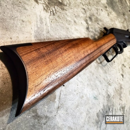 Powder Coating: Corrosion Protection,Gun Coatings,Marlin,Marlin 1892,S.H.O.T,Hunting Rifle,Refinished,Midnight Blue H-238,Lever Action,Restoration,MATTE CERAMIC CLEAR MC-157