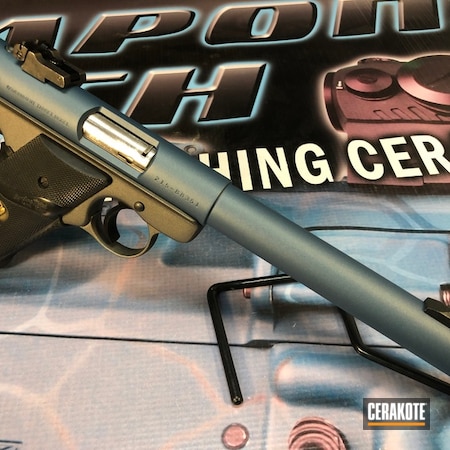 Powder Coating: Gun Coatings,Two Tone,S.H.O.T,Pistol,Blue Titanium H-185,Sniper Grey H-234,Ruger
