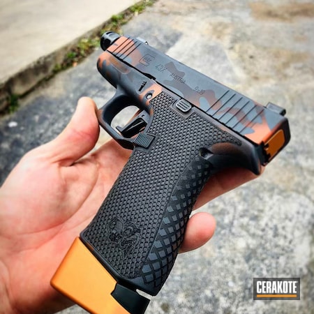Powder Coating: Hunter Orange H-128,Graphite Black H-146,Glock,Gun Coatings,S.H.O.T,Texas Cerakote,Pistol,MultiCam,Glock 43X,Sniper Grey H-234,g43x