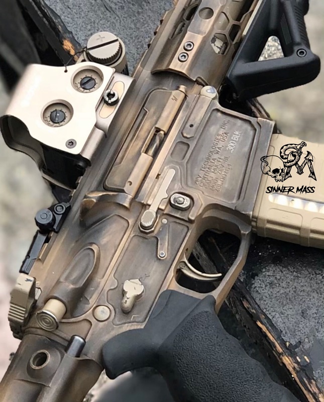 Distressed Rifles Distressed 300 Blackout Rifle Cerakoted with H-265, H-146 and H-261 by ...