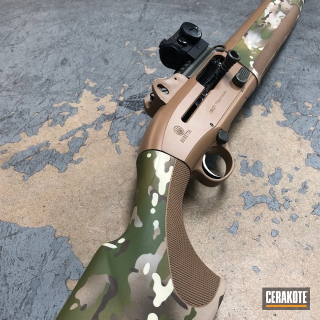 Cerakoted Beretta 1301 Tactical Shotgun With Cerakote Multicam Finish