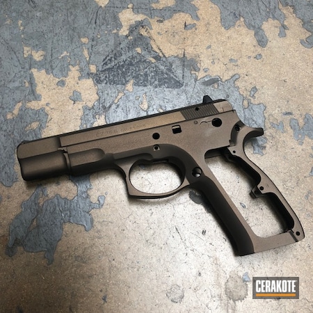 Powder Coating: Midnight Bronze H-294,Gun Coatings,S.H.O.T,Handguns,CZ 75,Pistol,CZ