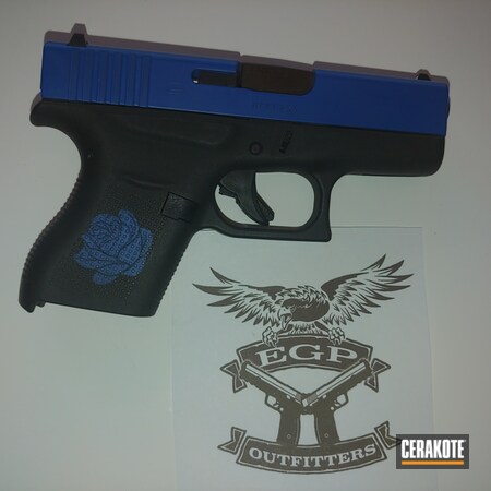 Powder Coating: Glock 43,Graphite Black H-146,Glock,Gun Coatings,Two Tone,Rose,NRA Blue H-171,S.H.O.T