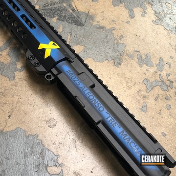 Cerakoted Complete Upper With A Cerakote Cancer Ribbon Finish