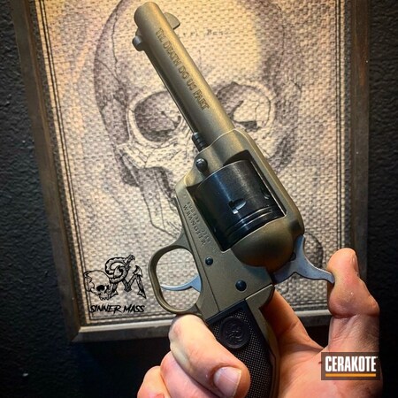 Powder Coating: Laser Engrave,Gun Coatings,S.H.O.T,Wheel Gun,Ruger,Burnt Bronze H-148