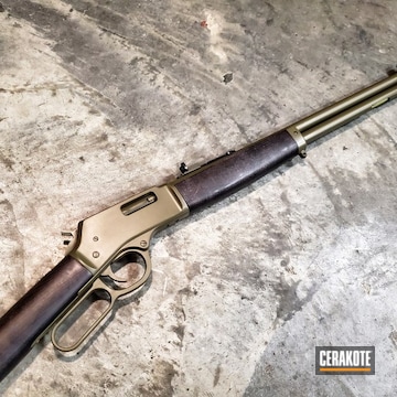 Cerakoted Lever Action Hunting Rifle Cerakoted With H-204 Hazel Green