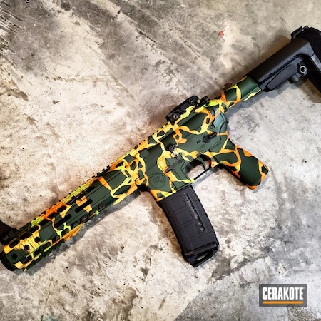 Powder Coating: Hunter Orange H-128,S.H.O.T,Gold H-122,AR Pistol,Custom Camo,Fractured Camo,AR-15,Gun Coatings,Zombie Green H-168,Ladies,Forest Green H-248,Radical Firearms,Camo,Tactical Rifle,.300 Blackout
