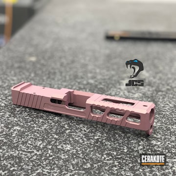Cerakoted Pistol Slide Cerakoted With H-311 Pink Champagne