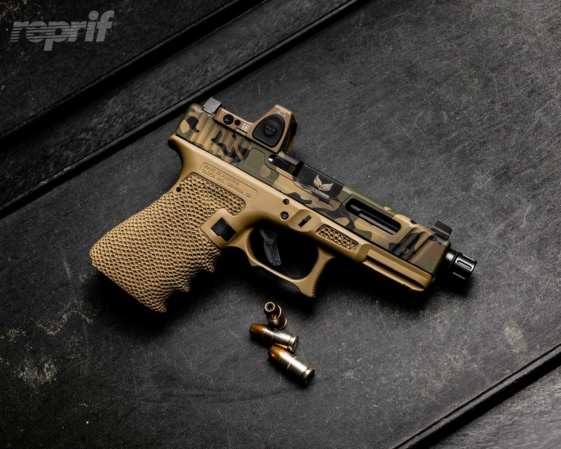 Custom Glock with Cerakote Camo Slide by MATT | Cerakote