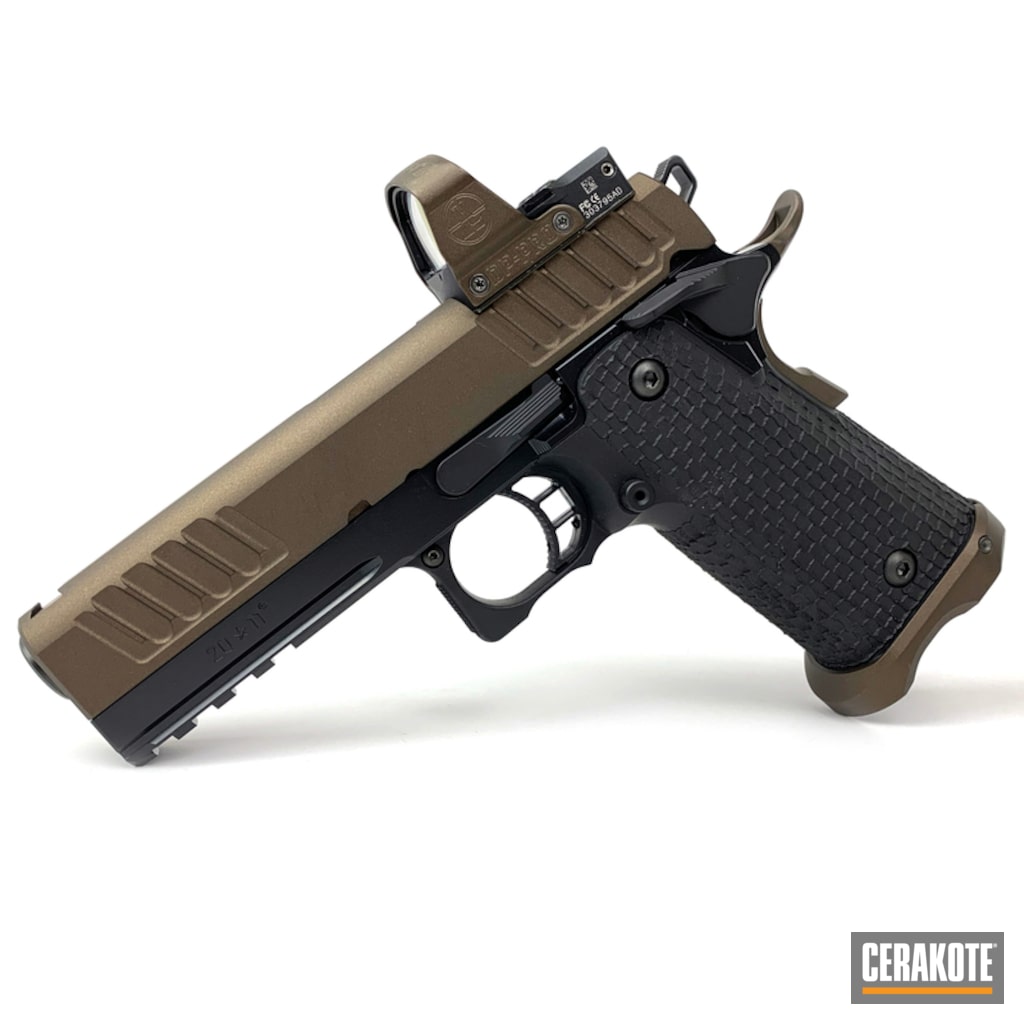 Two Toned Sti Staccato P Handgun By Jason Cerakote