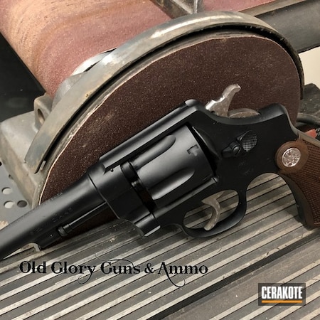 Powder Coating: Old School,Smith & Wesson,1917,S&W 1917,Gun Coatings,S.H.O.T,Revolver,Jeweled Parts,Refinished,Classic Gun,Midnight Blue H-238,American Classic