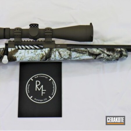 Powder Coating: Action,Hydrographics,Chocolate Brown H-258,S.H.O.T,Cerakote,Barrel,Stock,Dolores River Rifles,MATTE ARMOR CLEAR H-301,Bolt Action Rifle,Gun Coatings,Snow White H-136,Scope,Custom Rifle Build