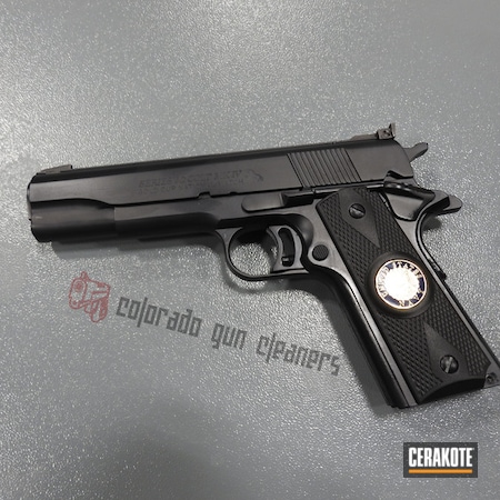 Powder Coating: Gun Coatings,1911,S.H.O.T,Pistol,Colt 1911,Midnight Blue H-238,Colt,45 ACP