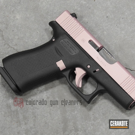 Powder Coating: Glock,Gun Coatings,Two Tone,PINK CHAMPAGNE H-311,S.H.O.T,Pistol,Glock 43X