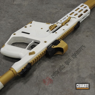 Cerakoted Two Tone Kriss Vector Cerakoted With H-122 Gold
