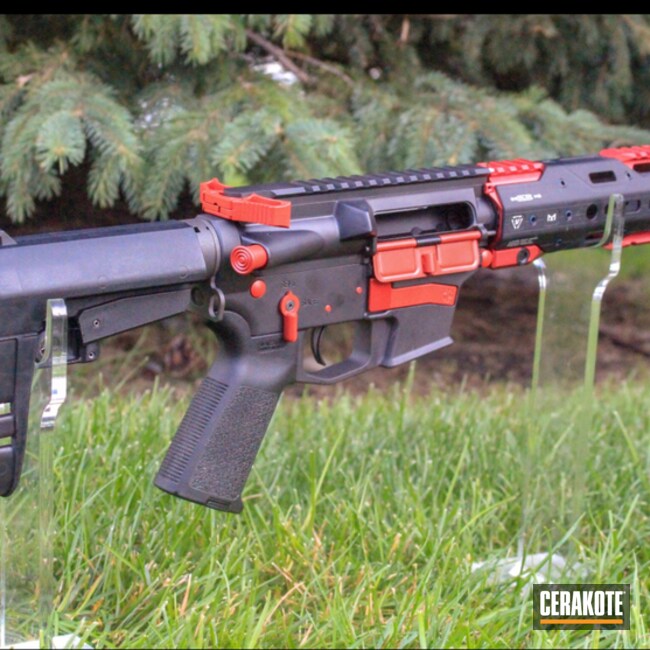 Cerakoted Custom Cmmg Rifle Cerakoted With H-216 And H-146