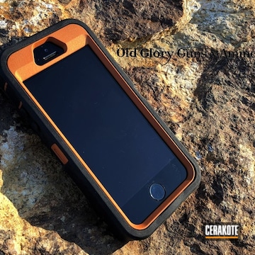 Cerakoted Otterbox Iphone Case Cerakoted With H-309 Tequila Sunrise