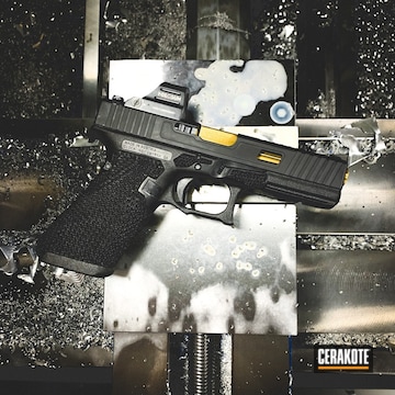Cerakoted Glock Handgun With Hir-146 Gen Ii Graphite Black