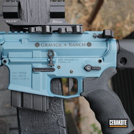 Powder Coating: Gun Coatings,S.H.O.T,Aero Precision,Blue Titanium H-185,Tactical Rifle