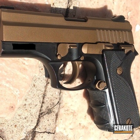 Powder Coating: Graphite Black H-146,Taurus 938,Gun Coatings,Two Tone,S.H.O.T,Pistol,Taurus,Dual Tone,Burnt Bronze H-148