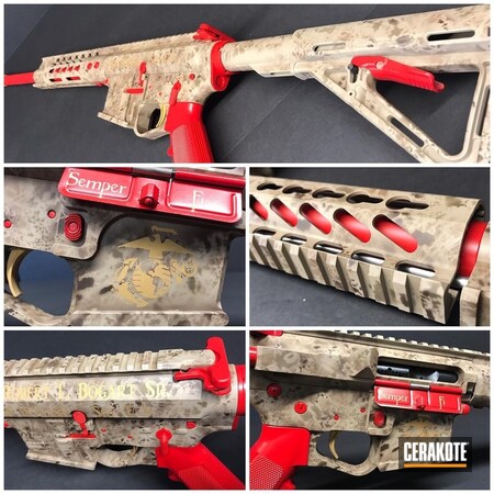 Powder Coating: SWAT Arms,USMC,Gun Coatings,Chocolate Brown H-258,S.H.O.T,DESERT SAND H-199,Gold H-122,USMC Red H-167,GLOCK® FDE H-261,Tactical Rifle,Freehand Camo