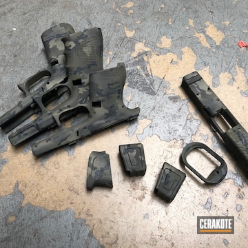 Cerakoted Glock Parts With Custom Cerakote Multicam Finish