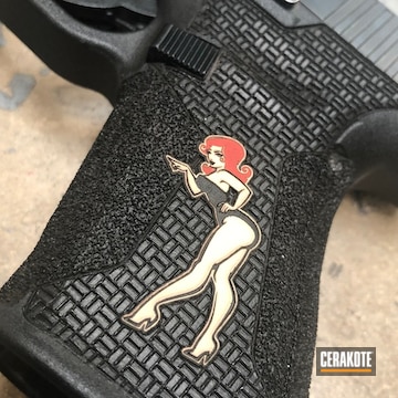 Cerakoted Pin Up Themed Glock 19 Handgun
