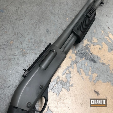 Cerakoted Remington 870 Tactical Shotgun With A Cerakote Parkerized Mimic Finish