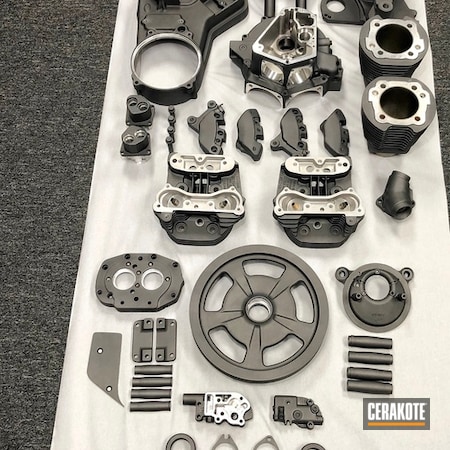Powder Coating: Engine Parts,Motorcycles,Automotive,Tungsten H-237,Harley Davidson,More Than Guns,Motorcycle Parts,Boston