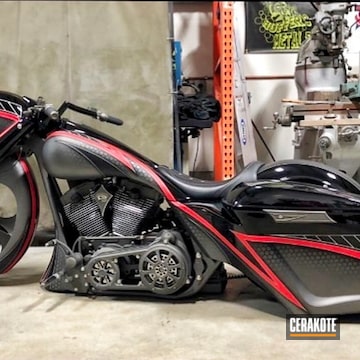 Cerakoted Custom Bagger Motorcycle Build Featuring Cerakote C-111 And C-7800