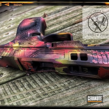 Cerakoted Custom Cerakote Camo Finish On This Glock Handgun