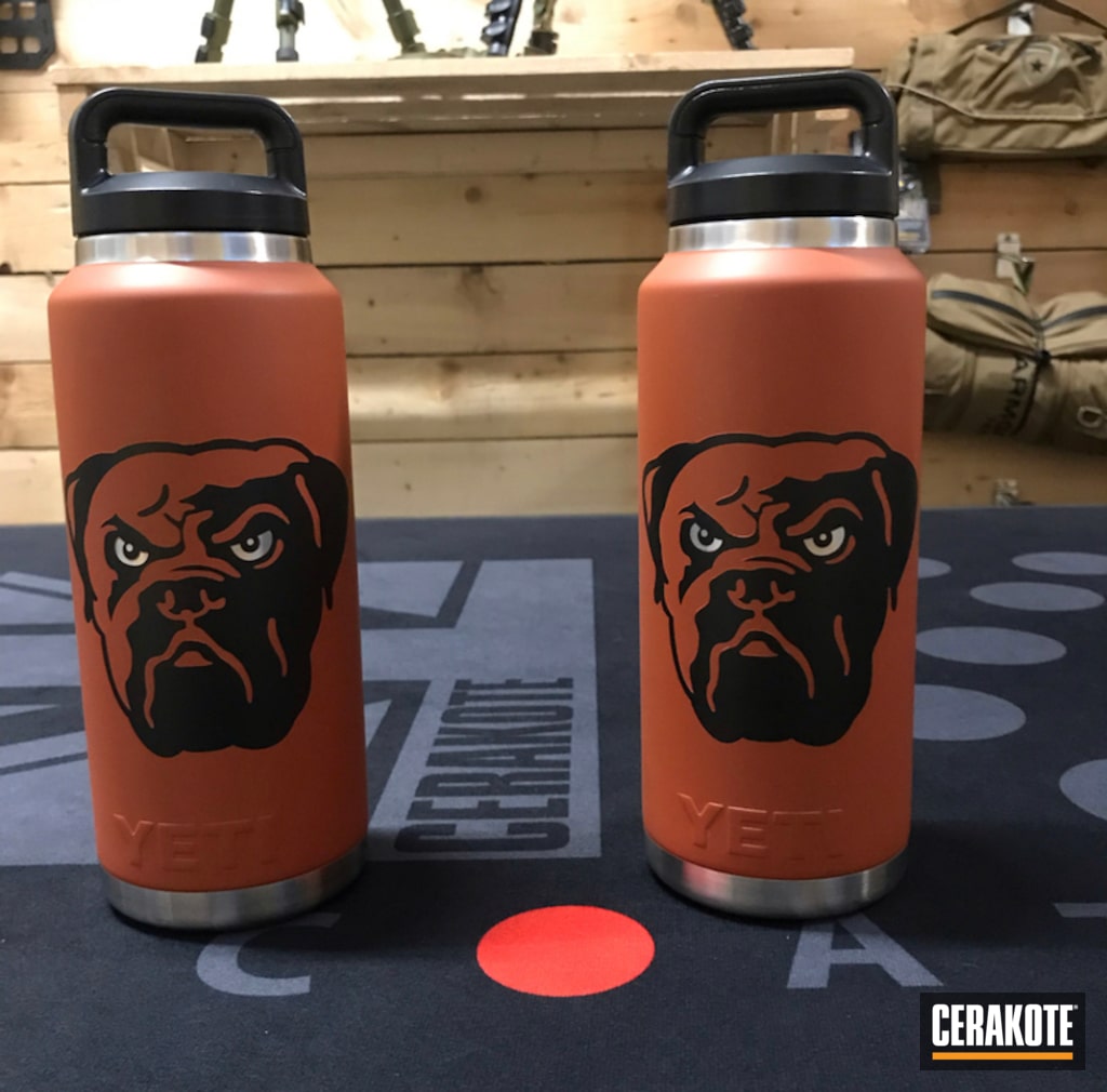 Cleveland Browns Themed YETI Tumbler by CHRIS BROWN