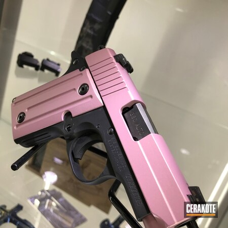 Powder Coating: New Color,Gun Coatings,Two Tone,PINK CHAMPAGNE H-311,S.H.O.T,Sig Sauer,Pistol,Sig Sauer P238