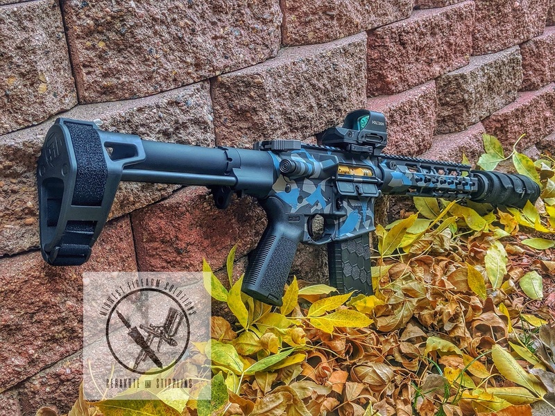 AR Pistol Cerakoted in an Urban Splinter Camo Finish by TRISTAN ...