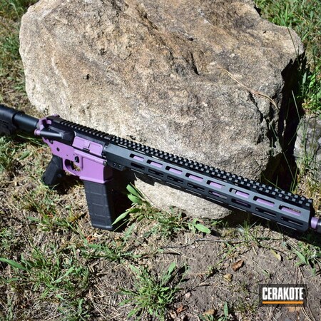 Powder Coating: Gun Coatings,Two Tone,S.H.O.T,Bright Purple H-217,Tactical Rifle,AR-15,Noreen Firearms