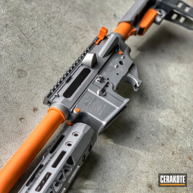Cerakoted: TEQUILA SUNRISE H-309,S.H.O.T,Palmetto State Armory,Two Tone,Stainless H-152,Gun Coatings,AR-15