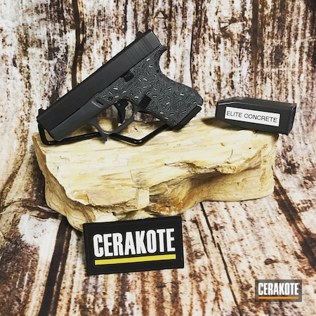 Powder Coating: Frame Cuts,Glock,Gun Coatings,S.H.O.T,Pistol,Concrete E-160G,Stippled,Concrete E-160,Glock 42