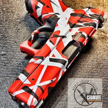 Cerakoted Eddie Van Halen Themed Glock Handgun