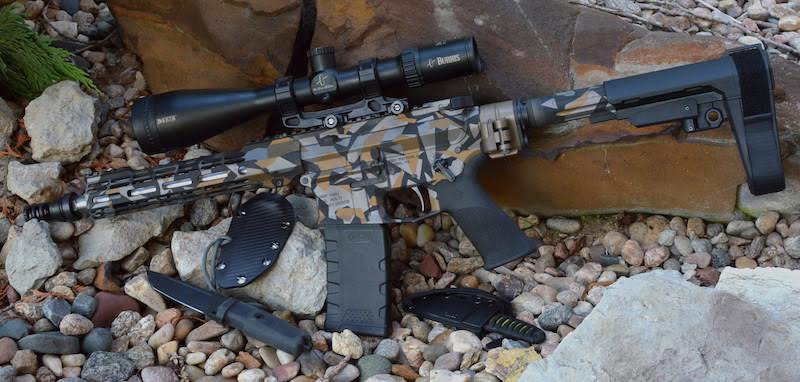 Aero Precision Rifle with a Custom Cerakote Splinter Camo Finish by ...