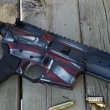 Cerakoted Tactical Rifle With An American Flag Finish