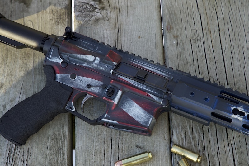 Fte Gun Color Tactical Rifle with an American Flag Finish by Web User | Cerakote