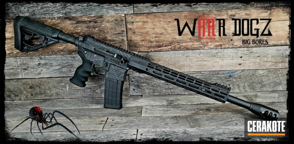 50 Beowulf Ar With Side Charging Handle And Custom Cerakote Spiderweb Finish By Shawn Cerakote 50 Beowulf Ar With Side Charging Handle And Custom Cerakote Spiderweb Finish By Shawn Cerakote