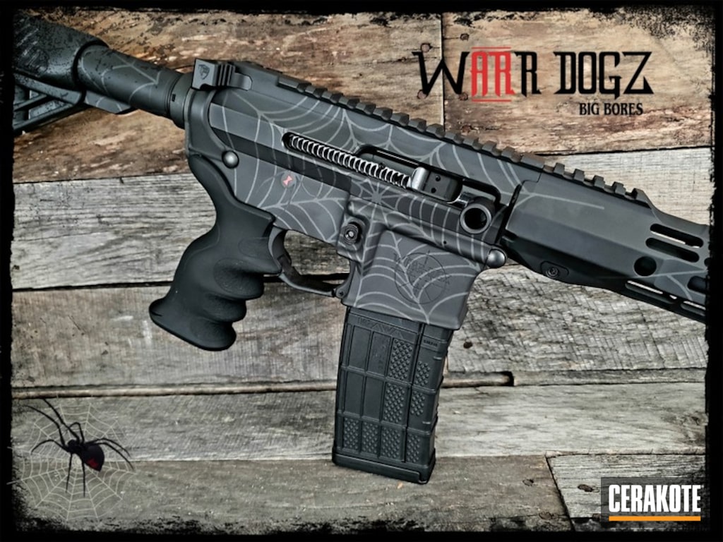 50 Beowulf Ar With Side Charging Handle And Custom Cerakote Spiderweb Finish By Shawn Cerakote 50 Beowulf Ar With Side Charging Handle And Custom Cerakote Spiderweb Finish By Shawn Cerakote