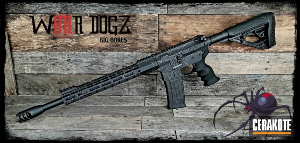 50 Beowulf Ar With Side Charging Handle And Custom Cerakote Spiderweb Finish By Shawn Cerakote 50 Beowulf Ar With Side Charging Handle And Custom Cerakote Spiderweb Finish By Shawn Cerakote